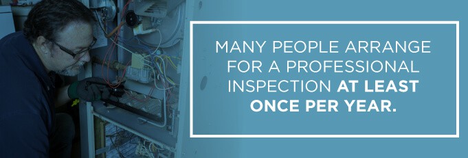 a home climate's professional inspection usually occurs once a year