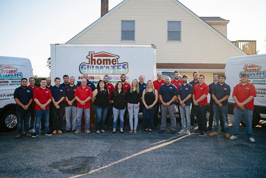 All of the Home Climates Technicians with their logo