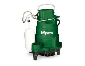 SUMP PUMPS WITH BATTERY BACKUP POWER BY MYERS