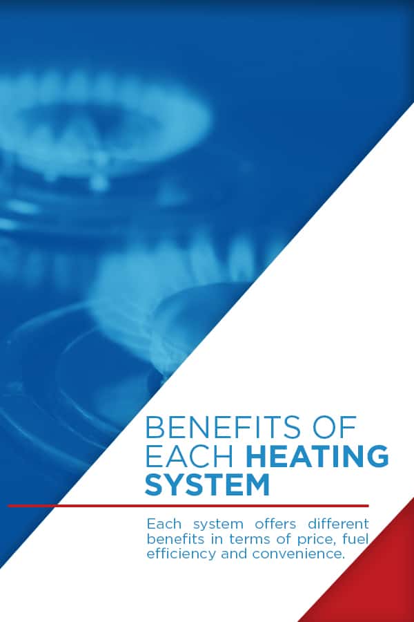 graphic explaining the different benefits of each heating system