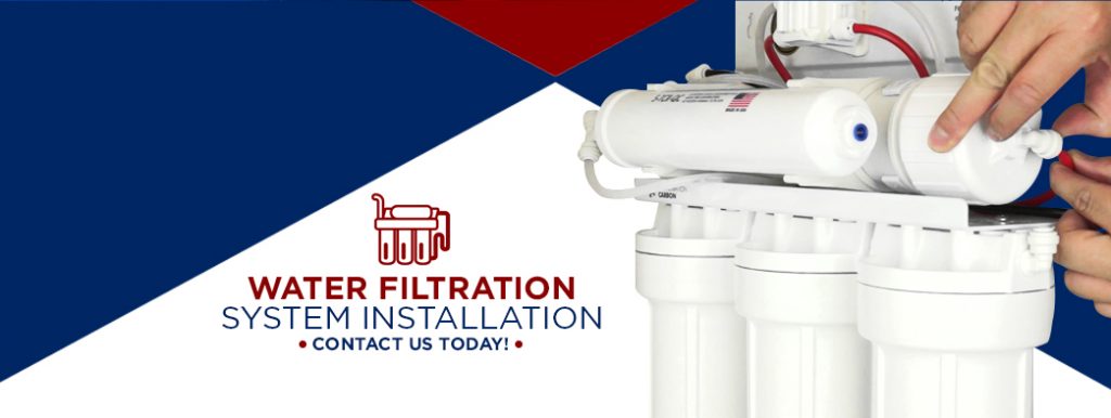 water filtration system installation graphic