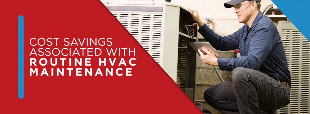 service technician performing routine hvac maintenance