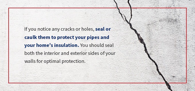 seal cracks or openings in your home graphic